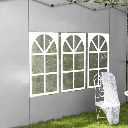 Ensemble de parois latérales pour pavillon, 3x3/3x4m, imperméable, gris clair
