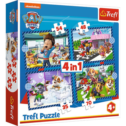Ensemble de puzzles 4 en 1 Pat' Patrouille pour enfants