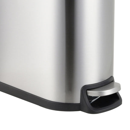 Poubelle à pédale, 10 L, métal, couvercle à fermeture douce