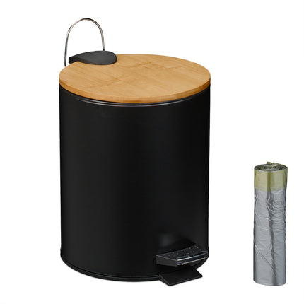 Poubelle à pédale 5 L avec couvercle à fermeture douce et sacs