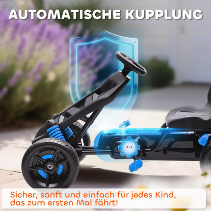 Tret-Gokart für Kinder, Bremse, rutschfeste Räder, 3-6 Jahre
