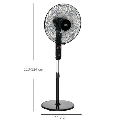 Standventilator mit Fernbedienung, höhenverstellbar und 3 Geschwindigkeitsstufen