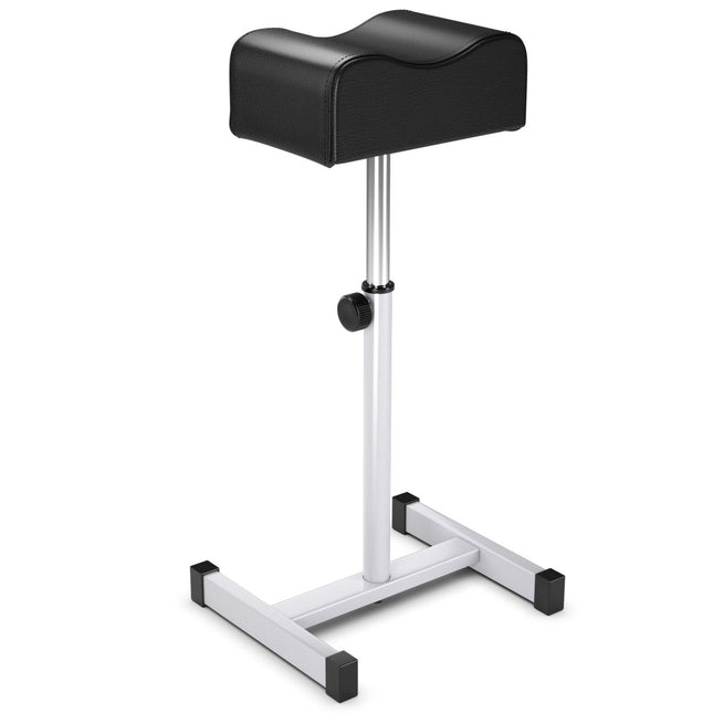 Tabouret de pédicure avec repose-pieds réglable en hauteur pour le soin des ongles dans les salons spa noir