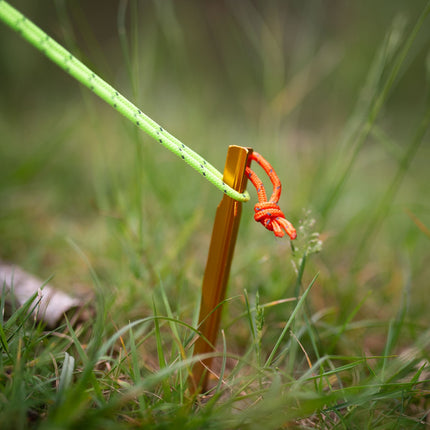 Heringe mit Seil für Camping, 6er-Set