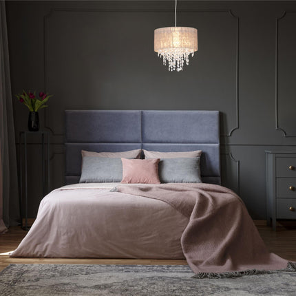 Lampe à suspension avec cristaux