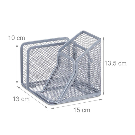 Pot à stylos en filet avec porte-courrier