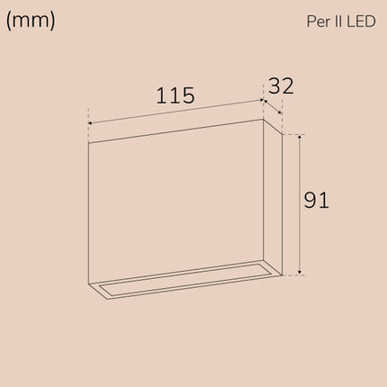 Per II Wandleuchte LED IP54 3000K 6W 430lm Weiß