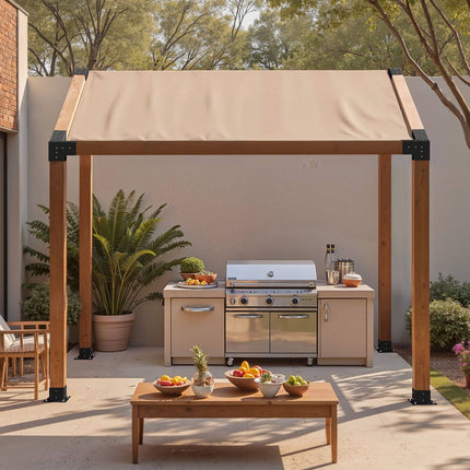 Pergola Bracket Kit, 4x4 3-Way Slanted, 8-Piece