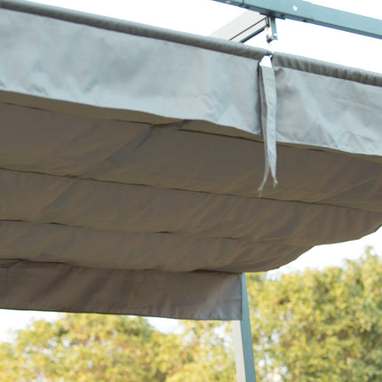 Pergola-Gartenpavillon mit Schiebedach – Wetterfestes Terrassendach