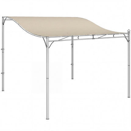 Toile de rechange pour pergola, 3 x 3 m, polyester résistant à l'eau