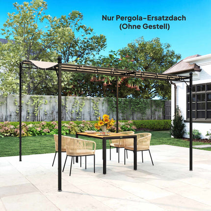 Toile de rechange pour pergola, 3 x 3 m, polyester résistant à l'eau
