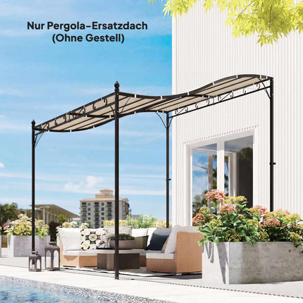 Toile de rechange pour pergola, 3 x 3 m, polyester résistant à l'eau