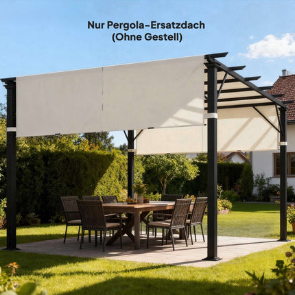 Toile de remplacement pour pergola, protection UV, 3 x 3 m, crème