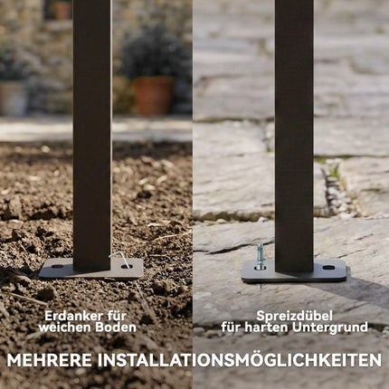 Wandmontierte Pergola mit verstellbarem Dach, 4x3m, UV30+-Schutz