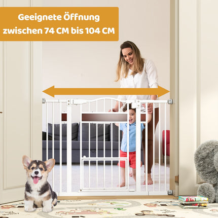 Haustiertor mit verstellbarer Breite, ohne Bohren, selbstschließend