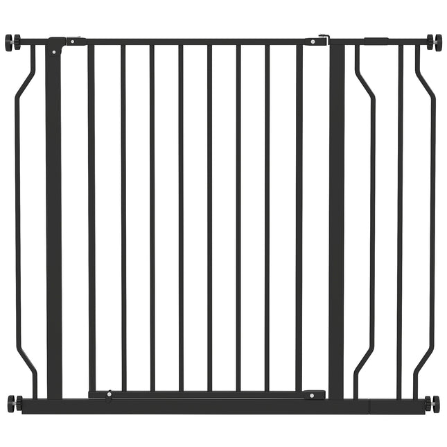 Haustiertür, verstellbar 75-95 cm, Stahl/ABS, Schwarz