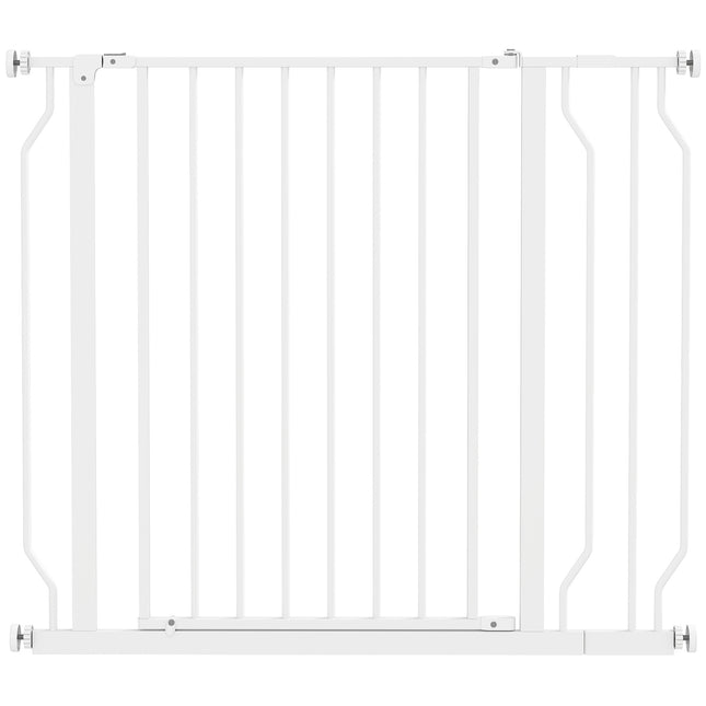 Barrière de sécurité pour animaux, réglable de 75 à 95 cm, ouverture dans les deux sens, blanche