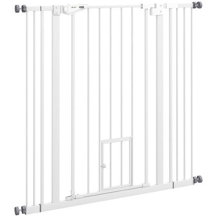 Barrière de sécurité pour animaux, sans perçage, fermeture automatique, réglable de 74 à 101 cm