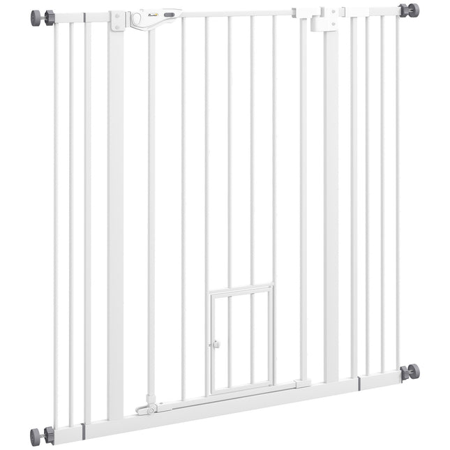 Barrière de sécurité pour animaux, sans perçage, fermeture automatique, réglable de 74 à 101 cm