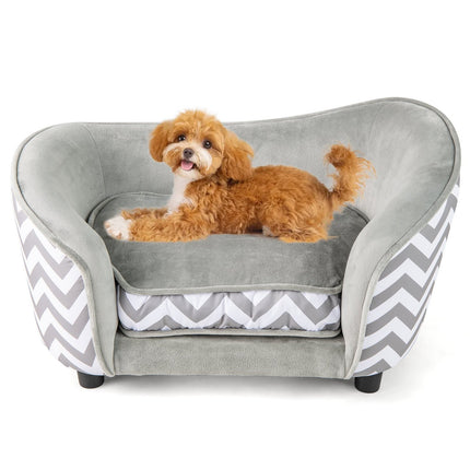 Canapé-lit pour animaux avec housse lavable et coussin moelleux, 70 x 41 x 40 cm