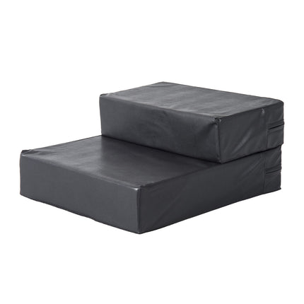 Tapis Pliable Pour Animal Domestique Avec 2 Marches, Escalier Pour Chien Et Chat, Noir, L45 X L39 X H20 Cm