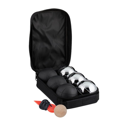 Jeu de boules de pétanque, 6 boules, deux couleurs, sac de transport