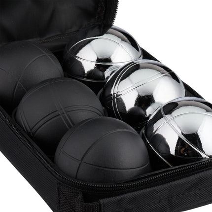 Jeu de boules de pétanque, 6 boules, deux couleurs, sac de transport