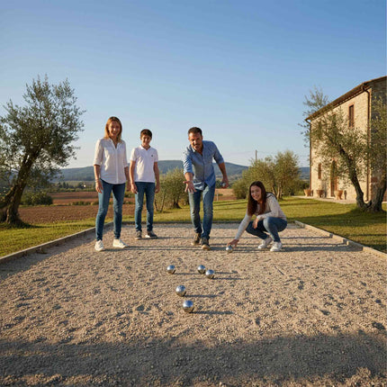 Jeu de pétanque, 6 boules avec étui et accessoires