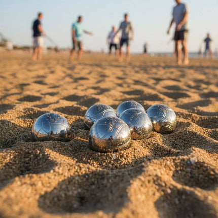 Jeu de pétanque, 6 boules avec étui et accessoires