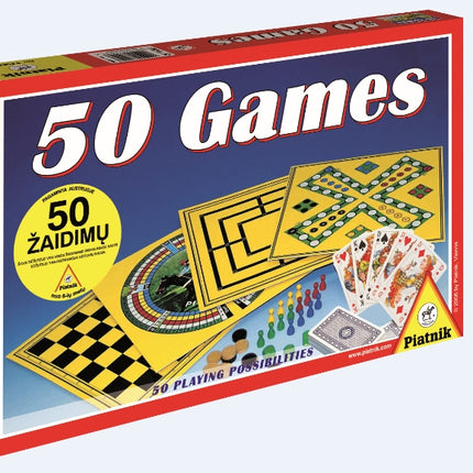 Jeu de société Piatnik, 50 jeux (en langue lituanienne)