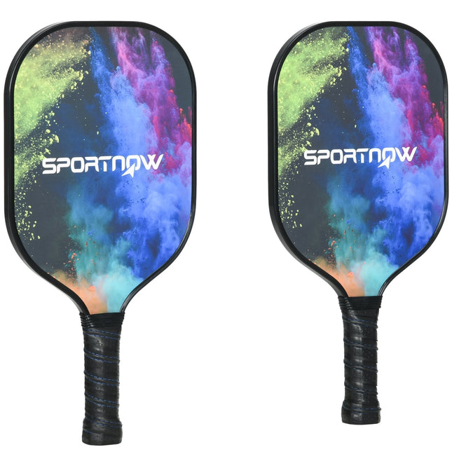 Pickleball-Schlägerset mit 2 Fiberglas-Paddles & Tasche