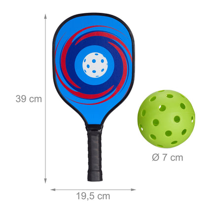 Pickleball-Set 4 Schläger &amp; 8 Bälle