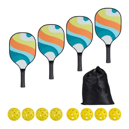 Set de pickleball 4 raquettes et 8 balles