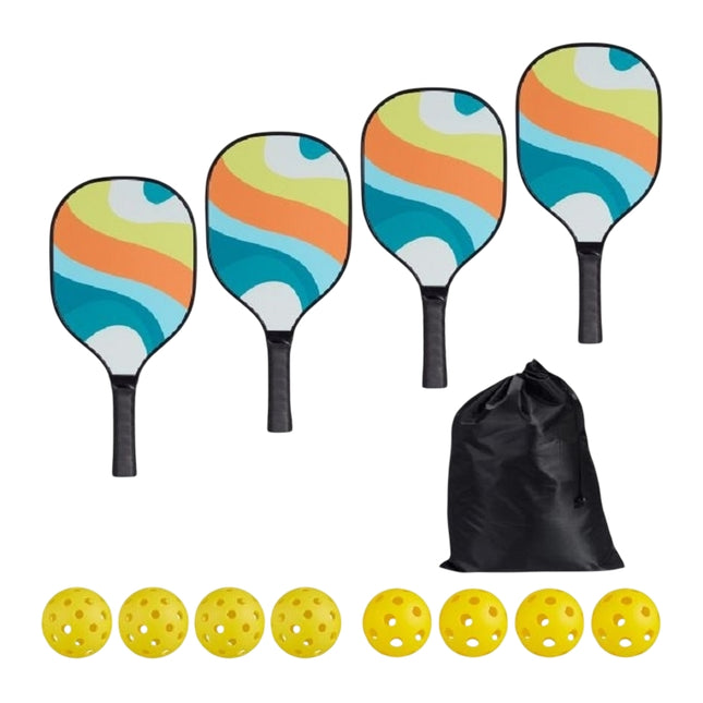 Pickleball-Set 4 Schläger &amp; 8 Bälle