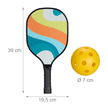 Set de pickleball 4 raquettes et 8 balles