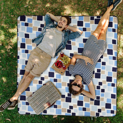 Picknickdecke 200 x 200 cm Quadrate