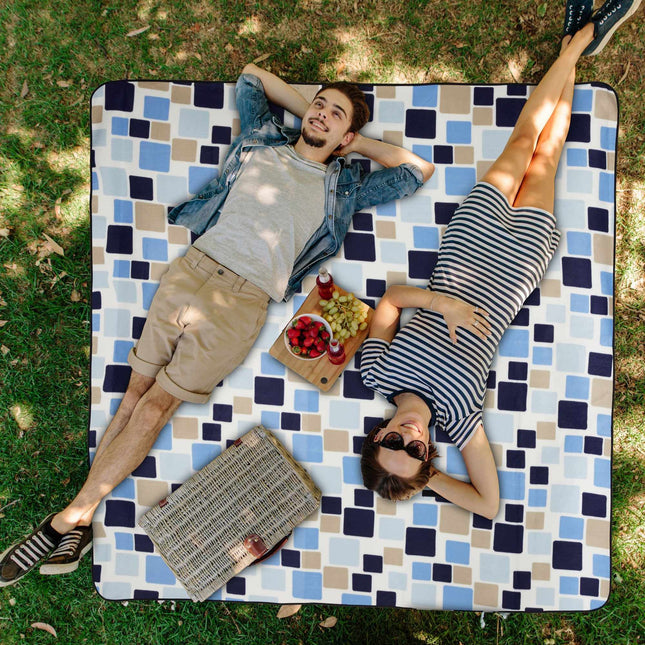 Picknickdecke 200 x 200 cm Quadrate