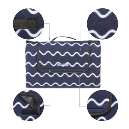 Couverture de pique-nique 200 x 200 cm motif vagues