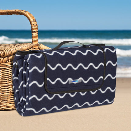 Couverture de pique-nique 200 x 200 cm motif vagues