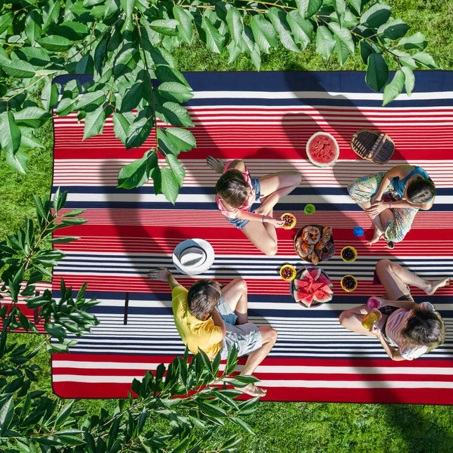 Picknickdecke 300 x 200 cm gestreift