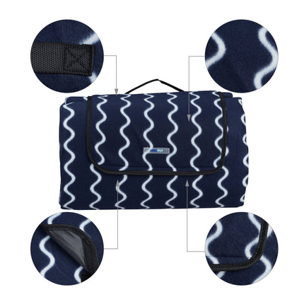Couverture de pique-nique 300 x 200 cm motif vagues