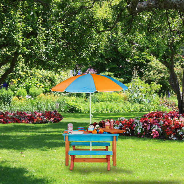 Picknicktisch für Kinder mit Sonnenschirm