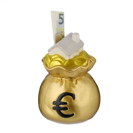 Tirelire dans un sac d'argent