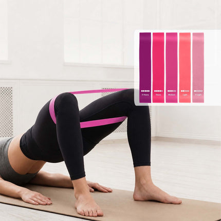Kit de Pilates 13 pièces avec élastiques et haltères - Rose