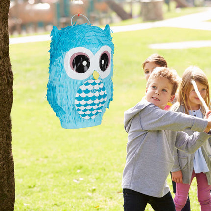 Pinata hibou bleu