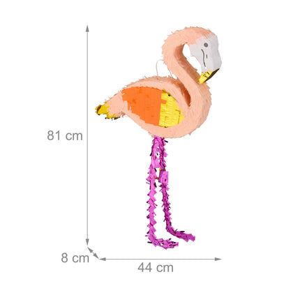 Pinata Flamingo mit Keule und Maske