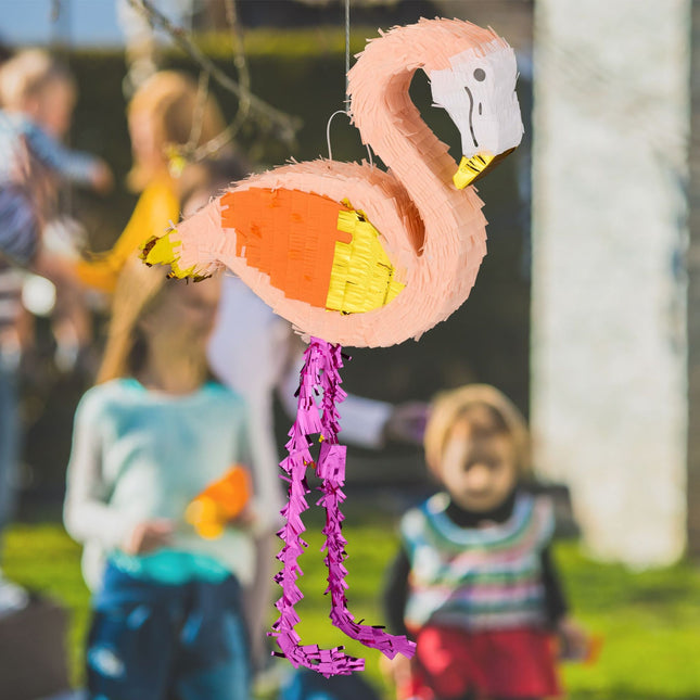 Pinata Flamingo mit Keule und Maske