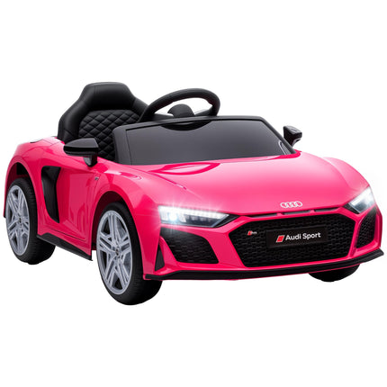 Voiture électrique rose 12V pour enfants avec télécommande et suspension