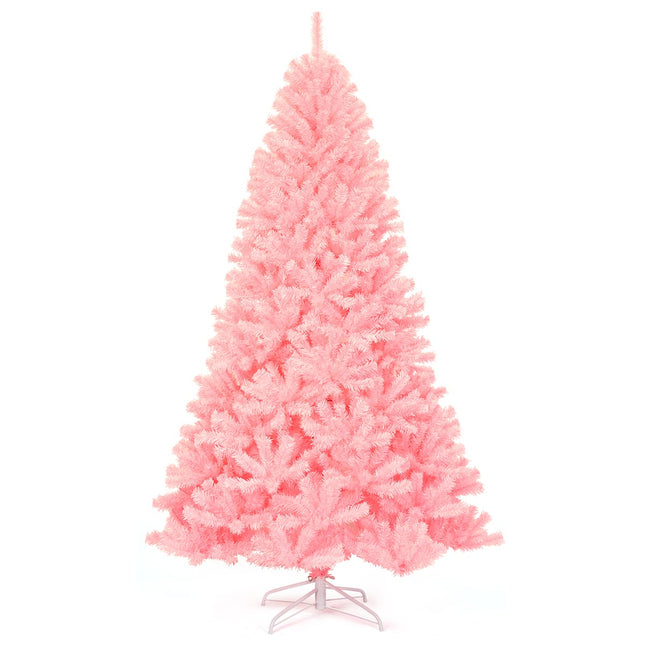 Sapin de Noël artificiel rose, 225 cm, en PVC