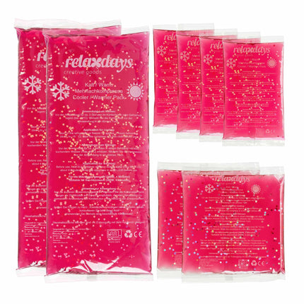 Rosa Kühlpads im 8er-Set